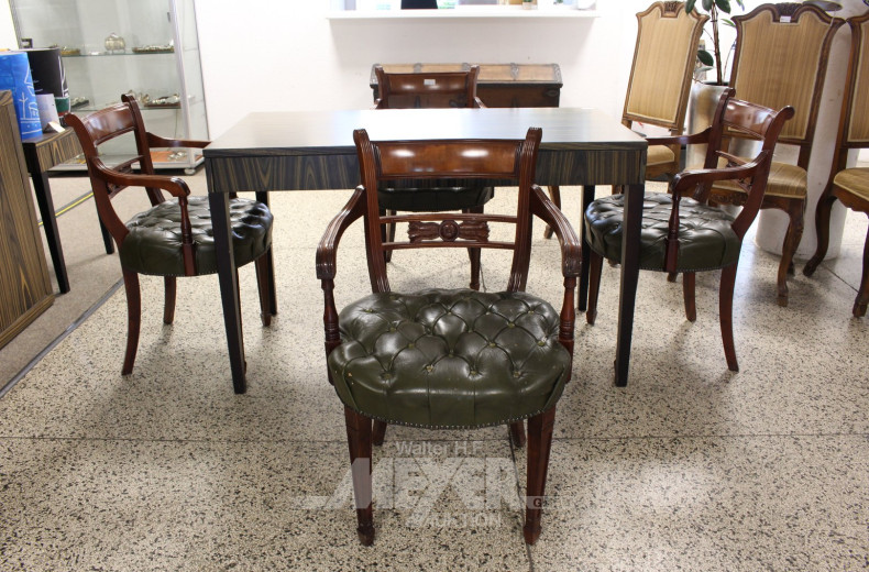 4 Armlehnstühle, im Chesterfield Stil