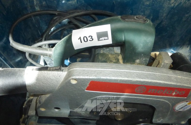 Handkreissäge sowie 1 Winkelschleifmaschine METABO