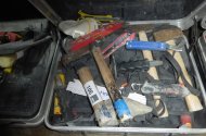 Hartschalenkoffer mit Inhalt: Hand- und Montagewerkzeug