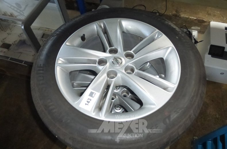 Satz Alufelgen BRIDGESTONE, für Opel, 225/55 R17 97V