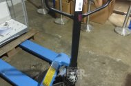 Gabelhubwagen, blau, breite Gabel