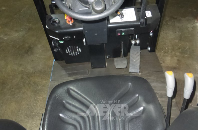 E- Frontgabelstapler, blau, Lithiumbatterie