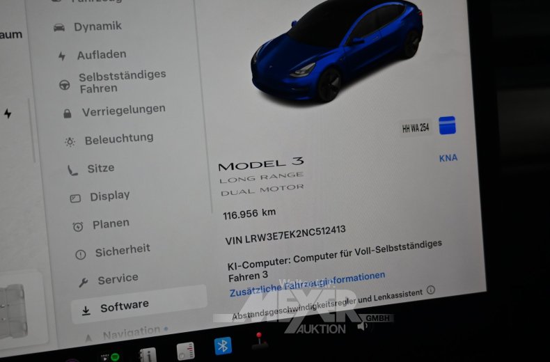 Tesla Model 3, Long Range Dual Motor, blau