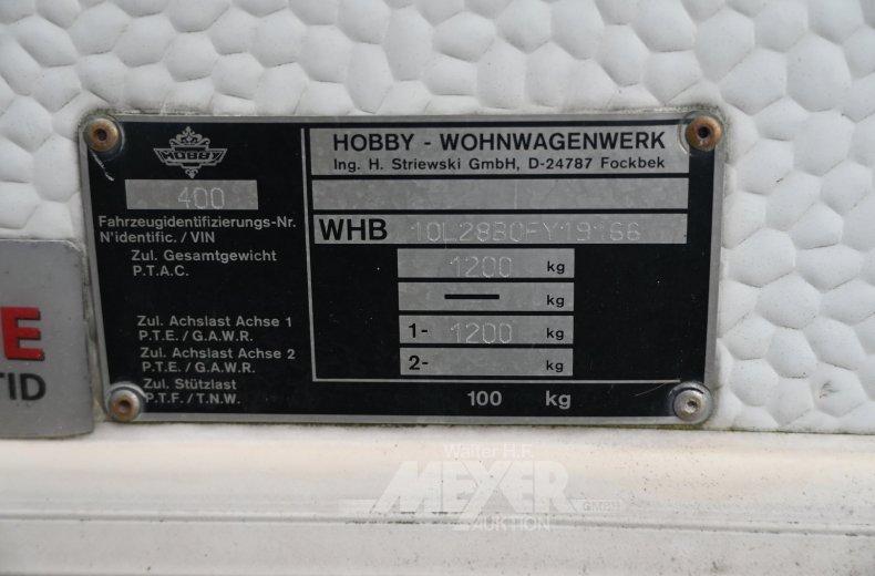 Wohnwagen Hobby 400