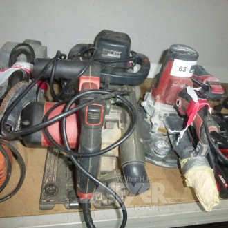 Posten Handmaschinen, u.a. Handkreissäge, Bandschleifer, Poliermaschine, Betonschleifer