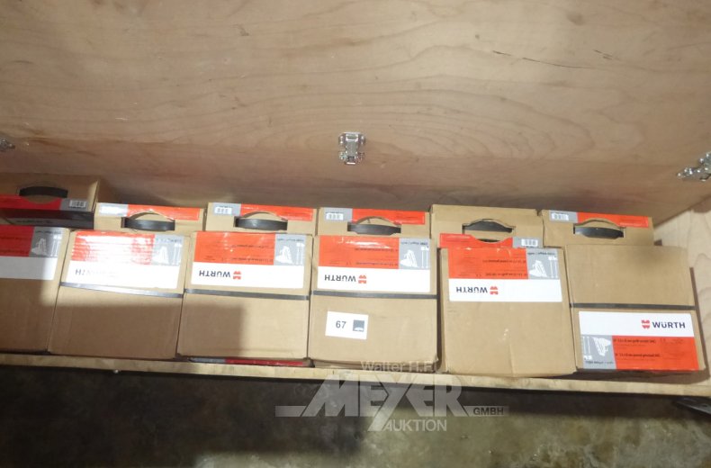 Posten Verbrauchsmaterialien, Nagelpakete WÜRTH, in gr. Holzbox