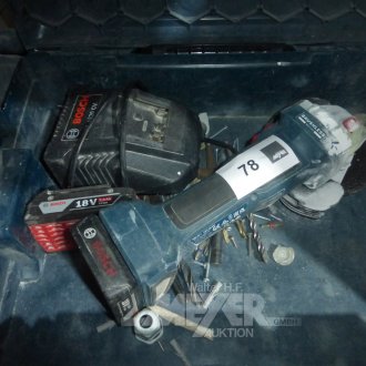 Akku-Winkelschleifmaschine mit Akkuschrauber BOSCH