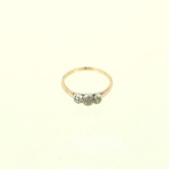 Ring mit 3 Altschliffdiamanten