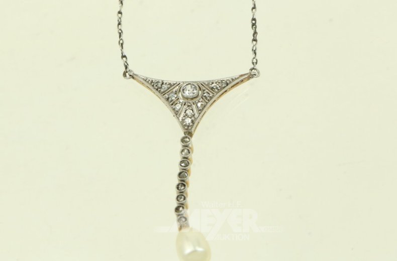 Kette mit Anhänger in Y-Form im Art Déco-Stil