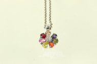Kette, mit Anhänger "Bunte Blume"