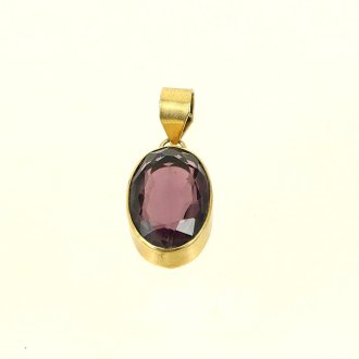 Kettenanhänger mit gr. Amethyst, oval facettiert