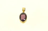 Kettenanhänger mit gr. Amethyst, oval facettiert