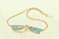 Collier mit großer Libelle, aufwendige Handarbeit
