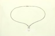 Collier mit Zuchtperle und 4 Brillanten