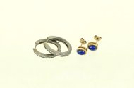 2 Paar Ohrstecker, Modeschmuck sowie Silber
