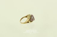 Ring mit 6 kl. Rubinen u. 6 Brillanten von ges. ca. 0,46ct