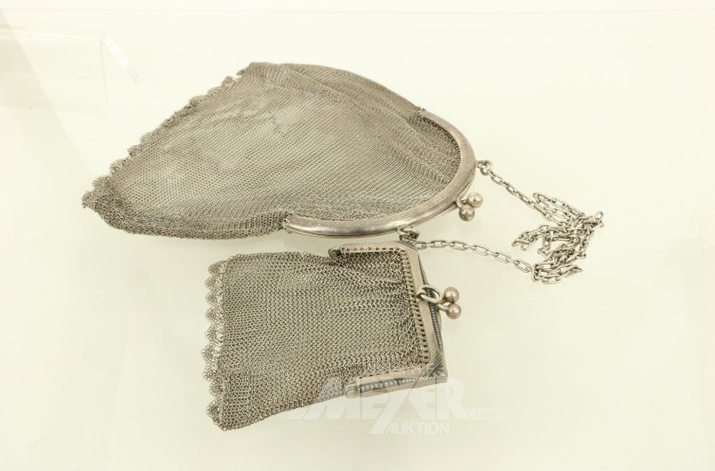 2 Antike Drahtgewebe-Taschen