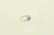 Ring mit Perle u. 4 kl. Saphiren