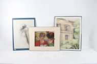 3 versch. Bilder, gerahmt
