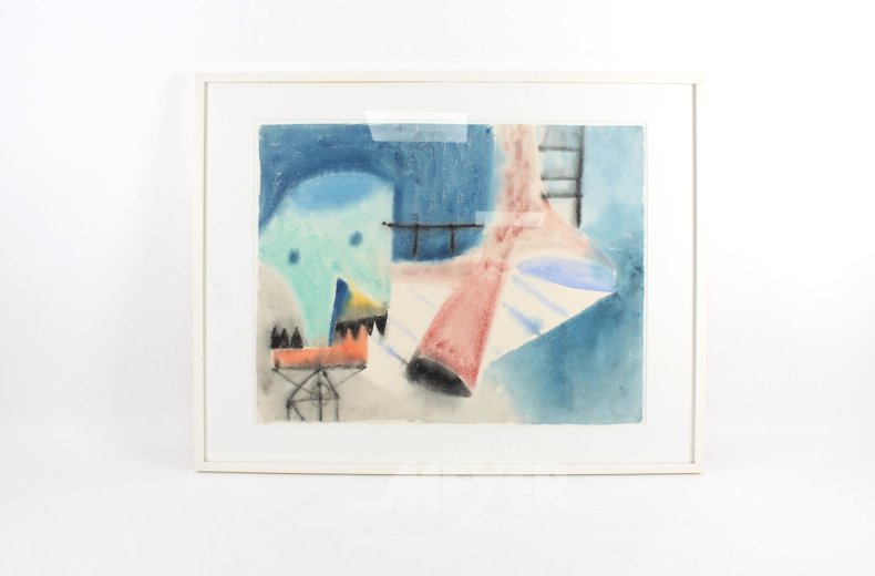 3 Aquarelle mit abstrakten Kompositionen