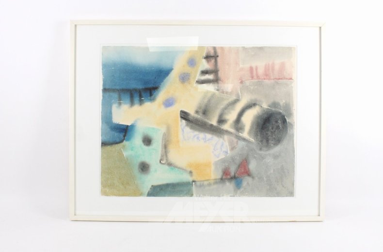 3 Aquarelle mit abstrakten Kompositionen