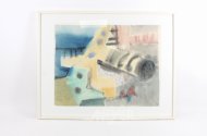 3 Aquarelle mit abstrakten Kompositionen
