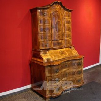 Barock-Aufsatzkommode, 18. Jh. mit Schreibfach, Tabernakelaufsatz