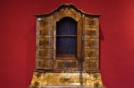 Barock-Aufsatzkommode, 18. Jh. mit Schreibfach, Tabernakelaufsatz