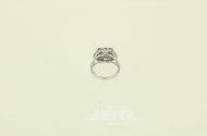 Ring mit 6 Saphiren u. 6 kl. Diamanten