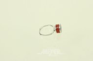 Ring mit Karneol u. ca. 17 kl. Diamanten von ges. ca. 0,50ct