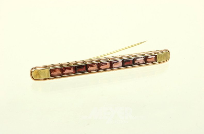 Anstecknadel mit 9 violetten Farbsteinen