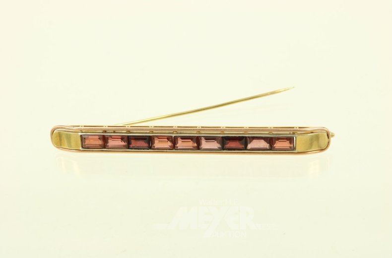 Anstecknadel mit 9 violetten Farbsteinen