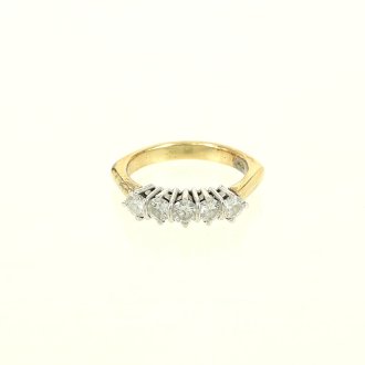 Ring mit 5 Brillanten von ges. ca. 0,50ct