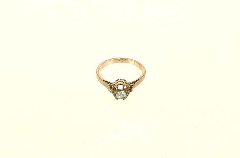Antiker Solitärring mit 1 Altschliffdiamanten von ca. 0,20ct