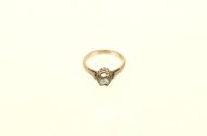 Antiker Solitärring mit 1 Altschliffdiamanten von ca. 0,20ct