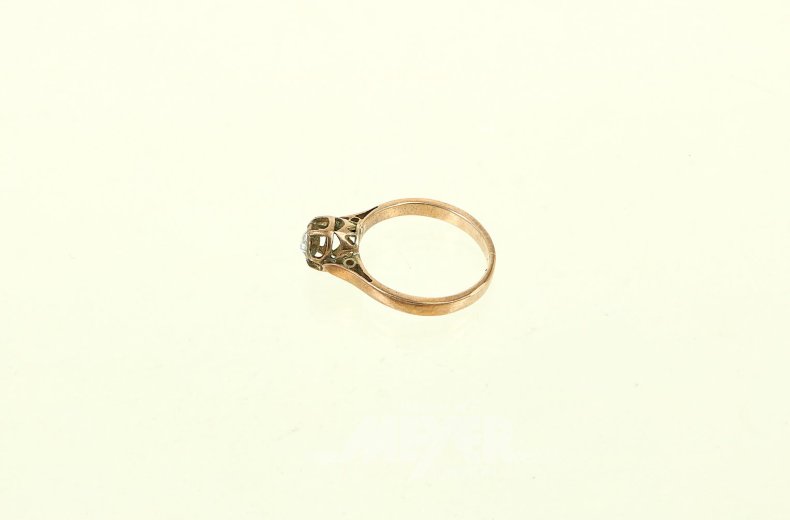 Antiker Solitärring mit 1 Altschliffdiamanten von ca. 0,20ct