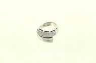 Ring, moderne Schlangenform, besetzt mit 44 kl. Brillanten