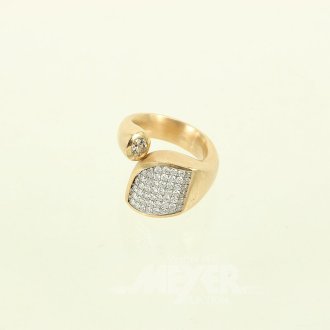 Ring, moderne Schlangenringform mattiert, Modellanfertigung