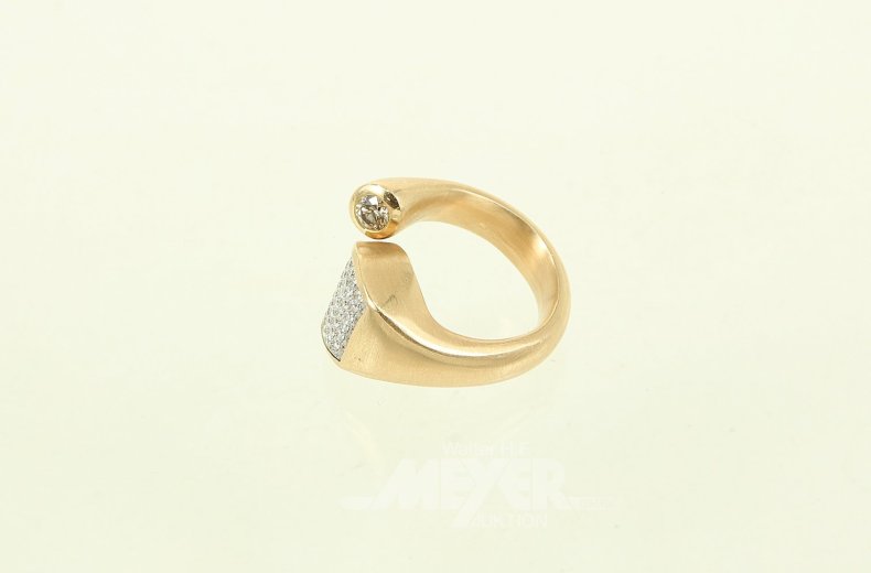 Ring, moderne Schlangenringform mattiert, Modellanfertigung