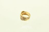 Ring, verschlungene Form mit 26 kl. Brillanten