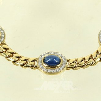 Flachpanzerarmband mit 5 ovalen Zwischengliedern