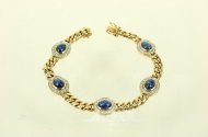 Flachpanzerarmband mit 5 ovalen Zwischengliedern