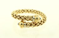 Armreif/Spange offen mit 2 Safir-Cabouchons