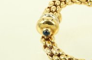 Armreif/Spange offen mit 2 Safir-Cabouchons