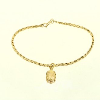 Armband in 585 GG mit Anhänger "Skarabäus"
