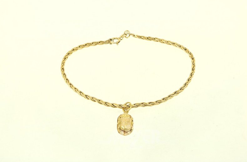 Armband in 585 GG mit Anhänger "Skarabäus"