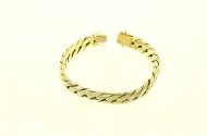 Rundpanzerarmband, teilw. mattiert, Handarbeit