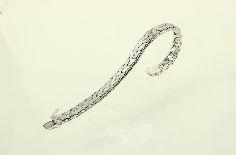 Armband, Zopfmuster mattiert, Handarbeit