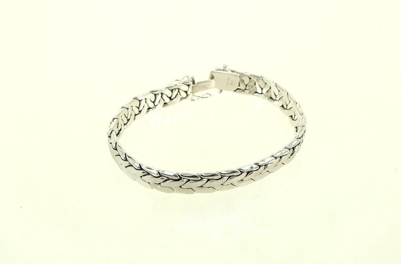 Armband, Zopfmuster mattiert, Handarbeit