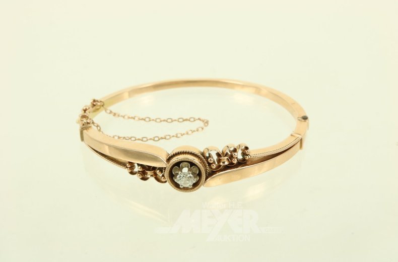 Armreif mit 1 Brillant von ca. 0,25ct